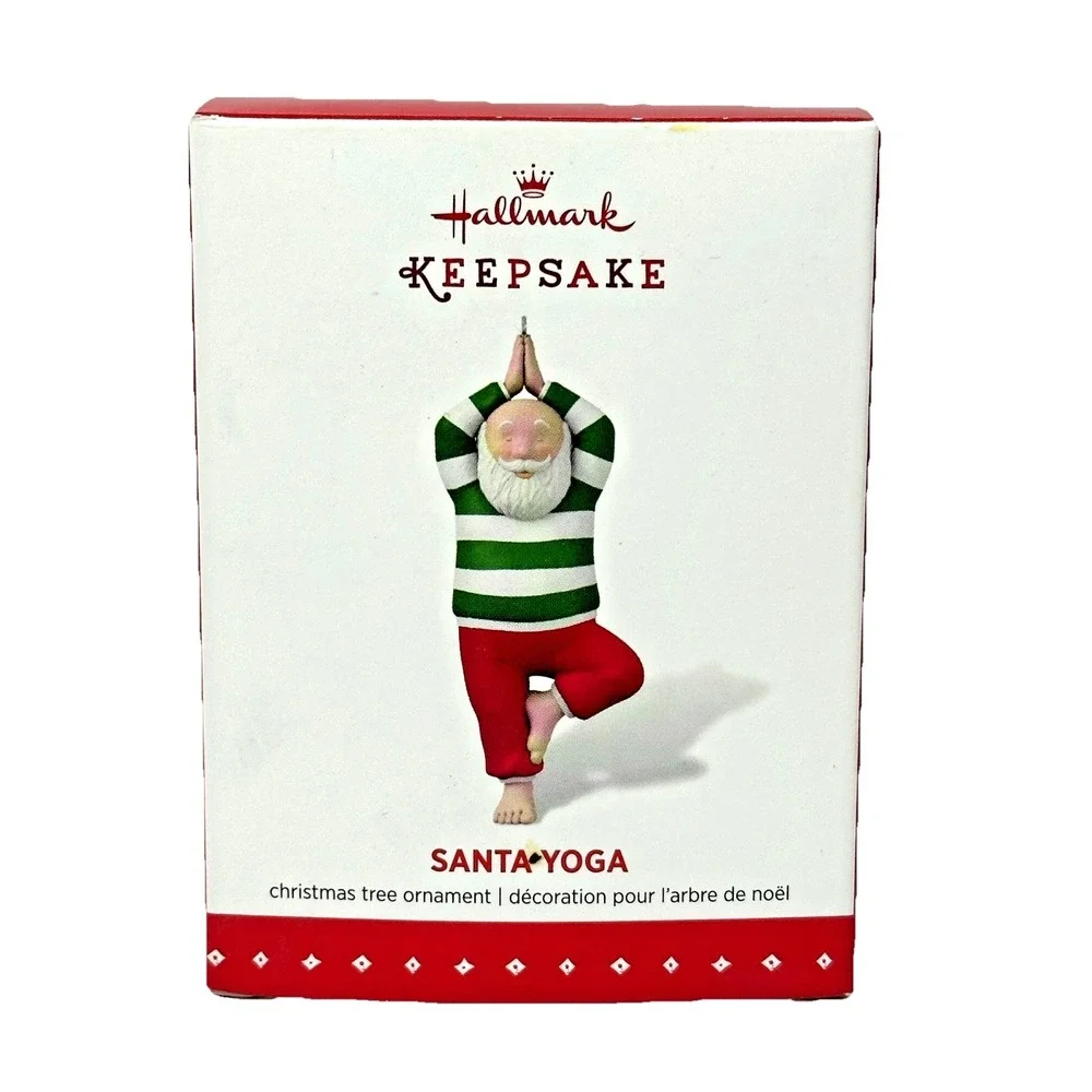 Hallmark Keepsake Santa Yoga Ornament 2015 Christmas Tree Artist Crafted